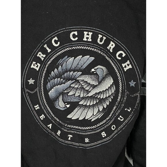 Eric Church Gather Again Tour Womens Small Dueling Eagles V Neck Pullover Hoodie - Picture 7 of 10